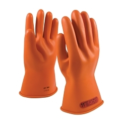 Novax® 147-0-11/6 147-0-11 Insulating Gloves, 6, Natural Rubber, Orange, 11 in L, ASTM Class: Class 0