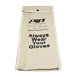 Novax® 148-6018 Protective Bag, Snap Closure, For Use With 18 in Insulating Gloves, Cotton Canvas, Natural with Black Lettering
