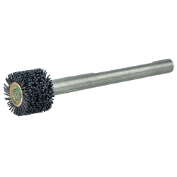 Bore-Rx™ 17210 Crosshole Wheel Brush, 1-1/4 in Dia Brush, 3/4 in W Face, 0.026 in Dia Crimped/Round Filament/Wire
