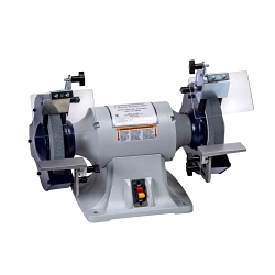 PALMGREN® Powergrind™ 9682081 Heavy Duty Bench Grinder With Dust Collection Ports, 8 in Dia, 5/8 in, 3450 rpm, 3/4 hp