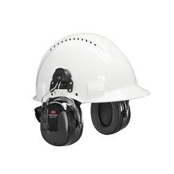 Peltor™ 7100089369 AM/FM Radio Headset, For Use With 3M™ Peltor™ WorkTunes™ Series Hard Hats, 23 dB NRR, 3.5 mm Auxiliary Port, 40 hr Auxiliary Port, AA Battery Type, Black