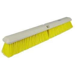 Perma-Sweep™ 42165 Push Broom, 18 in OAL, 3 in L Trim, Medium Sweep Face, Yellow Polypropylene Bristle