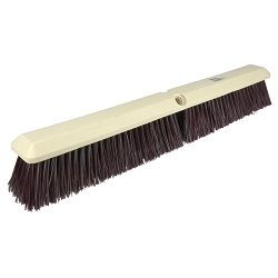 Perma-Sweep™ 42167 Push Broom, 18 in OAL, 3 in L Trim, Coarse Sweep Face, Maroon Polypropylene Bristle