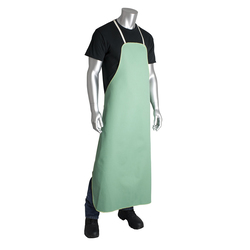 PIP® 11-GA2436G-1P Washable Apron With Bar Tacked Ties, Cotton Sateen, 36 in L x 24 in W, Bar Tacked Tie Closure, Resists: Flame