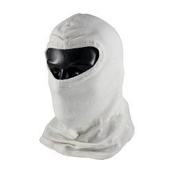 PIP® 202-132 Double Layer Flame Resistant Balaclava With 6 in Bib, Universal, White, 19 in L, Nomex®