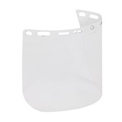 PIP® 251-01-5201 Universal Fit Safety Visor, Clear, Polycarbonate, 8 in H x 15-1/2 in W x 0.04 in THK Visor, For Use With Hard Hats and Headgears, Specifications Met: ANSI Z87.1+, CSA Z94.3