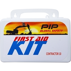 PIP® 299-13285 Contractor First Aid Kit, Wall Mount, 69 Components, Plastic Case