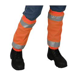 PIP® 319-GT1-OR High Visibility Gaiter, Universal, Hi-Viz Orange, 17-1/2 in L, Polyester, 9 oz Fabric