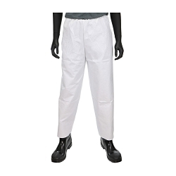 PIP® 3616/2XL 3616 BA Disposable Pant With Elastic Waist, 2XL, White, Microporous Film, 26 in Waist, Resists: Water