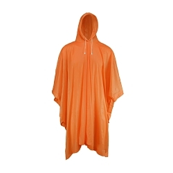 PIP® 49102/O 1-Ply Poncho With Attached Hood, Universal, 40 in L, Orange, 10 mil PVC
