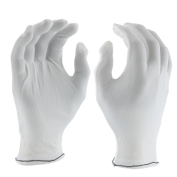 PIP® 906/M Regular Weight Inspectors Gloves, M, Stretch Nylon, White, Wing Thumb Style, Paired Hand, 7-3/4 in L