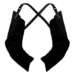 Caiman® GP3123 Adjustable Sleeve, 23 in, Black, Pigskin Leather