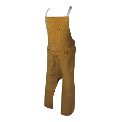 Caiman® GP3242 3242 Split Leg Bib Apron, 42 in, Kevlar®/Pigskin Leather, Brown, Sewn Seam