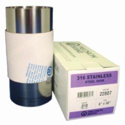 Precision Brand® 22801 Shim Stock, 50 in Roll L x 6 in W, 0.001 in THK, 316 Stainless Steel