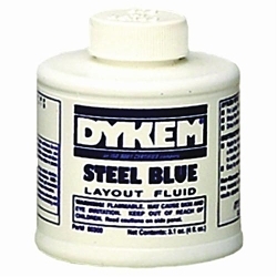 Precision Brand® Dykem® Steel Blue® 50141 Layout Fluid, 4 oz Brush-In Cap Bottle, Blue, Liquid Form