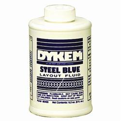Precision Brand® Dykem® Steel Blue® 50181 Layout Fluid, 8 oz Brush-In Cap Bottle, Blue, Liquid Form