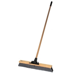 Pro-Flex™ 44600 Push Broom, 24 in OAL, 3 in L Trim, Black/Gray Polypropylene/Polystyrene Bristle
