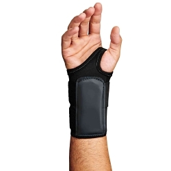ProFlex® 70026 4010 Wrist Support, L, Right Hand, 3-Stage Hook and Loop Wrist Closure, Elastic Strap, Black