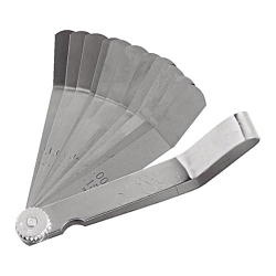 Proto® J000M Bent Feeler Gauge Set, 11 Pieces, 1/2 x 4-3/16 in Blade, Steel Holder