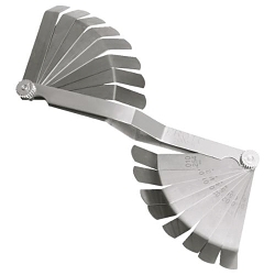 Proto® J000R Overhead Valve Feeler Gauge Set, 16 Pieces, 1/2 x 3 in Blade, Steel Holder