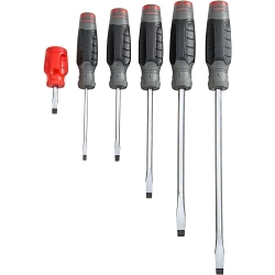 Proto® J1206SRFF Screwdriver Set, 6 Pieces, Alloy Steel, Black Oxide