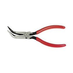 Proto® J225G Needle Nose Plier, Bent/Diamond Serrated Steel Jaw, 1-5/8 in L x 3/4 in W Jaw, 6-5/16 in OAL, 3/8 in W Tip