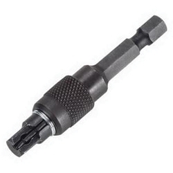 Proto® J4759BL Locking Adapter, Black Oxide, Hex x Square Drive, 1/4 in Male Drive, Male x Male Adapter, ASME Specified
