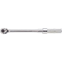 Proto® J6006C C Series Micrometer Torque Wrench, 3/8 in Drive, 16 to 80 ft-lb, Ratcheting Head, 0.5 ft-lb Graduation, 15-1/2 in OAL, ASME B107.14M