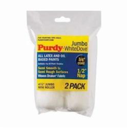 Purdy® 140624010 White Dove™ Jumbo Mini Roller Replacement, 1/4 in Nap, 4-1/2 in L, Acrylic Woven Dralon® Fabric, Semi-Smooth