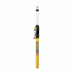 Purdy® POWER LOCK⢠140855681 Professional Grade Extension Pole, For Use With Quick Connect System or any Acme Threaded Frames, 8 to 16 ft L, Aluminum/Fiberglass, Black/Yellow