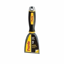 Purdy® 14A900130 Premium Bent Pole Scraper With Quick Connect, Stainless Steel Stiff Angled Blade, 3 in W Blade, Rubber Handle