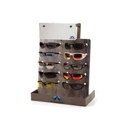 Pyramex® DIS10 10-Place Corrugated Stationary Display, 10 Glasses Capacity, Cardboard