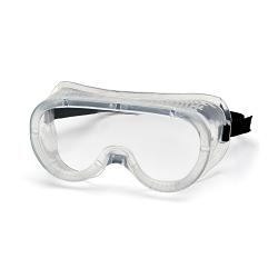Pyramex® G201T Perforated Goggles, Anti-Fog/Anti-Scratch Clear Polycarbonate Lens, Yes % UV Protection, Elastic Strap, ANSI Z87.1, CE EN166