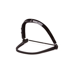 Pyramex® HHAB Cap Style Hard Hat Adapter With Plastic Coated Tension Spring, Durable Nylon, Black