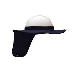 Pyramex® HPSHADE60 Non-Rated Hard Hat Brim With Neck Shade, For Use With Ridgeline® Hard Hats, Blue