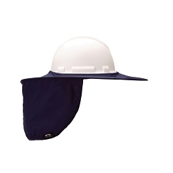 Pyramex® HPSHADEC60 Collapsible Non-Rated Hard Hat Brim With Neck Shade, For Use With Ridgeline® Hard Hats, Blue