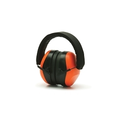 Pyramex® PM8041 PM80 Earmuffs, 26 dB Noise Reduction, Hi-Viz Orange, ANSI S3.19, CE EN-352:2002