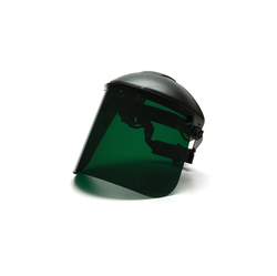 Pyramex® S1035 Face Shield, 8 in H x 15 in W x 0.04 in THK, Dark Green Tint, Polyethylene