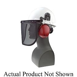 Radians® 300-RRVM Cap Mount Combo Logger Hard Hat, Polyethylene, 6-Point Suspension, ANSI Electrical Class Rating: Class E and G, ANSI Impact Rating: Type I, Ratchet Adjustment