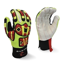 Radians® RWG122L RWG122 Work Gloves, L, Cotton/Nylon/Polyester/Spandex/Thermoplastic Rubber, Slip-On Cuff, ANSI Cut-Resistance Level: A2