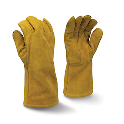 Radians® RWG5310XL Welding Gloves, XL, Split Cowhide Leather, Light Brown, Thermal Foam Lining, 14 in L