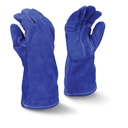 Radians® RWG5410XL Welding Gloves, XL, Premium Side Split Cowhide Leather, Blue, Thermal Foam Lining, 14 in L