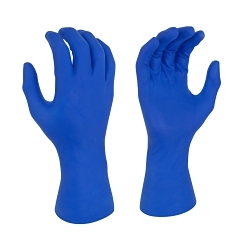 Radians® RWG9114L RWG9114 Industrial Grade Glove, Latex, Blue, 9.25 in L, Powder-Free, 14 mil THK, Application Type: Examination Use, Laboratory Work/Medical, Intricate Parts Handling and Food Processing, Ambidextrous Hand