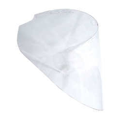 Radians® V40919-CP Face Shield, Plastic, 9-3/4 in H x 19 in W x 0.04 in THK Visor, For Use With Hard Hats, ANSI/ISEA Z89.1-2014, Type 1 Class G and E, Clear Lens Shade