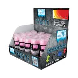 RADWEAR™ RCS-WCD3 Cooling Towel Counter Display, 26 x 8-1/4 in, Pink