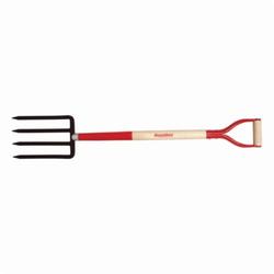Razor-Back® 72103 Spading Fork, 4 Tines, Forged Steel Tine, Hardwood Handle