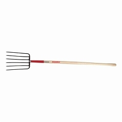 Razor-Back® 74124 Manure Fork, 6 Tines, Forged Steel Tine, Hardwood Handle
