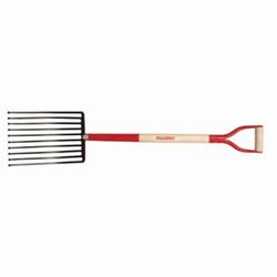 Razor-Back® 76107 Stone/Ballast Fork, 10 Tines, Forged Steel Tine, Hardwood Handle