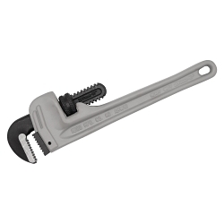 Reed 02093 Heavy Duty Straight Pipe Wrench, 1/8 to 1-1/2 in Pipe, 10 in OAL, Hook and Heel Jaw, Titanium Aluminum Alloy Handle