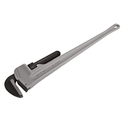 Reed 02102 Heavy Duty Straight Pipe Wrench, 1-1/2 to 6 in Pipe, 48 in OAL, Hook and Heel Jaw, Titanium Aluminum Alloy Handle